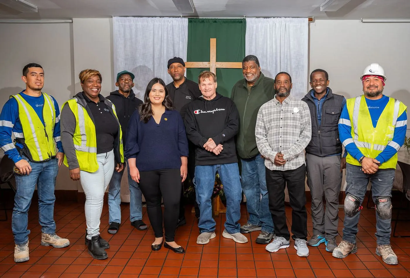 Usource Construction team with a congregation inside a church project