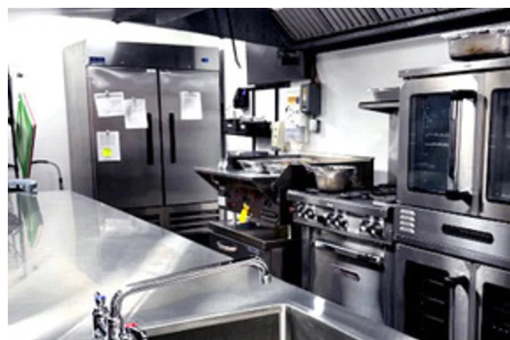 The finished commercial kitchen in service at Christ House