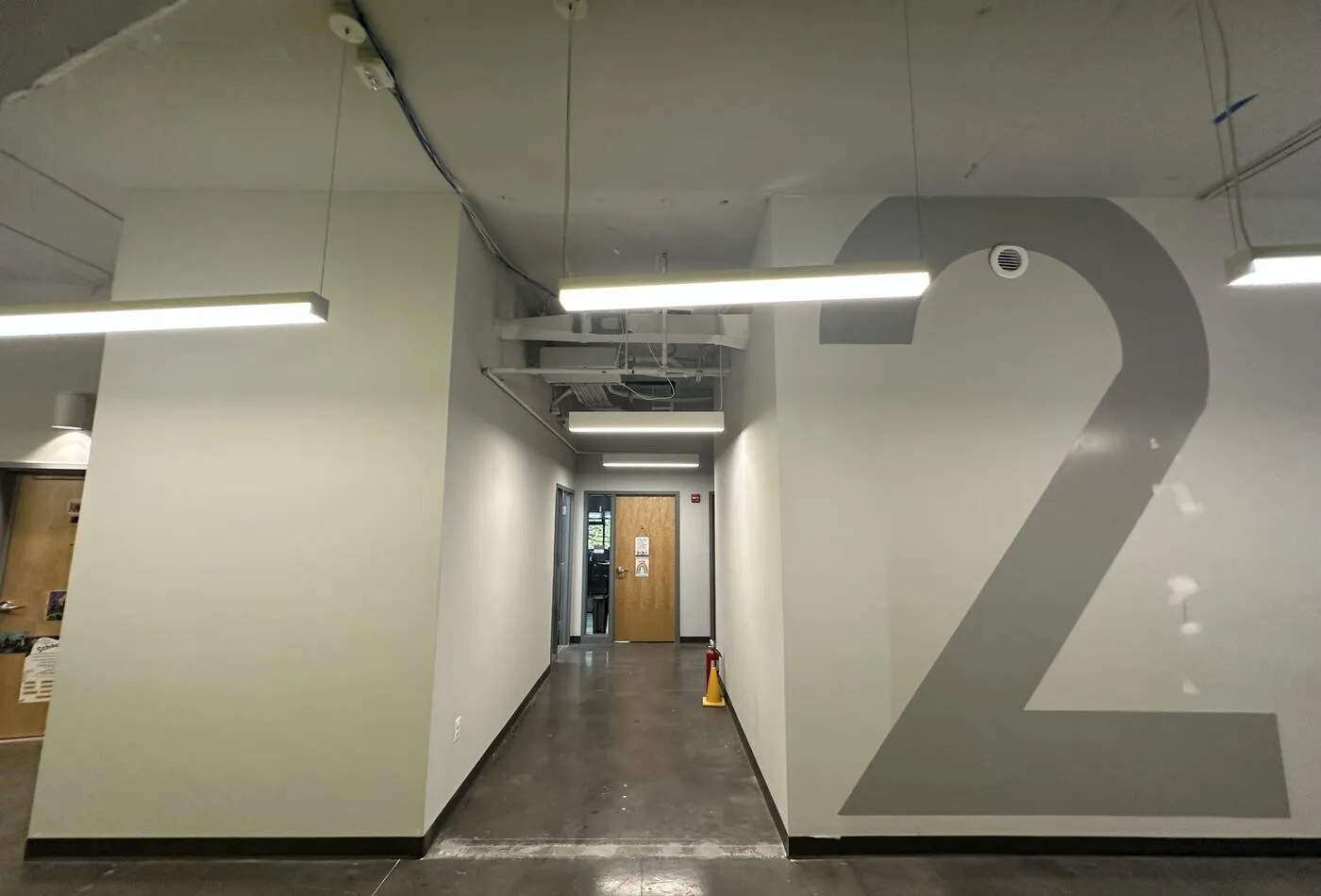 Corridor and wayfinding graphics at the Early Childhood Academy