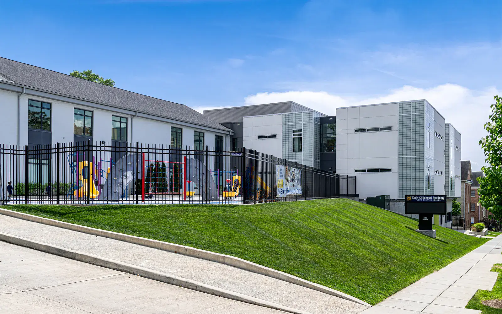 The Early Childhood Academy exterior and play yard