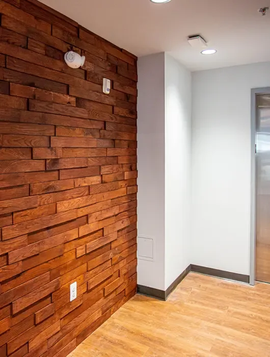 Custom wood feature wall at the Festival Center