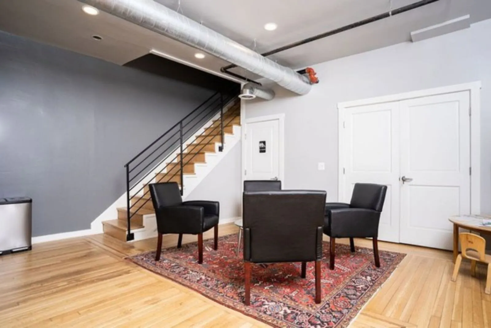 Renovated nonprofit office interior at Kayla's House