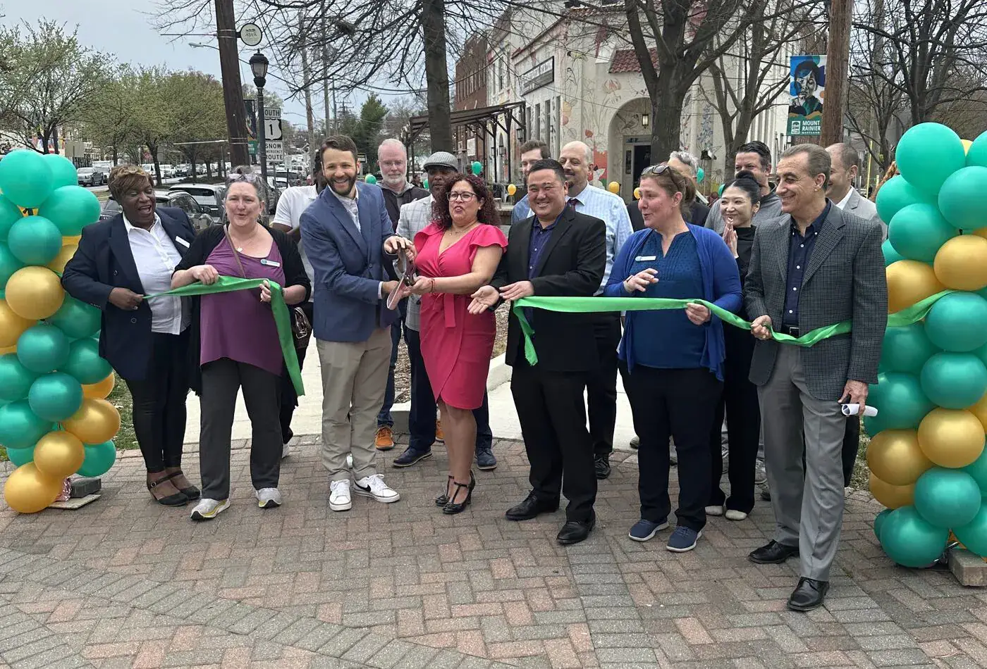 Ribbon cutting ceremony at Memorial Park