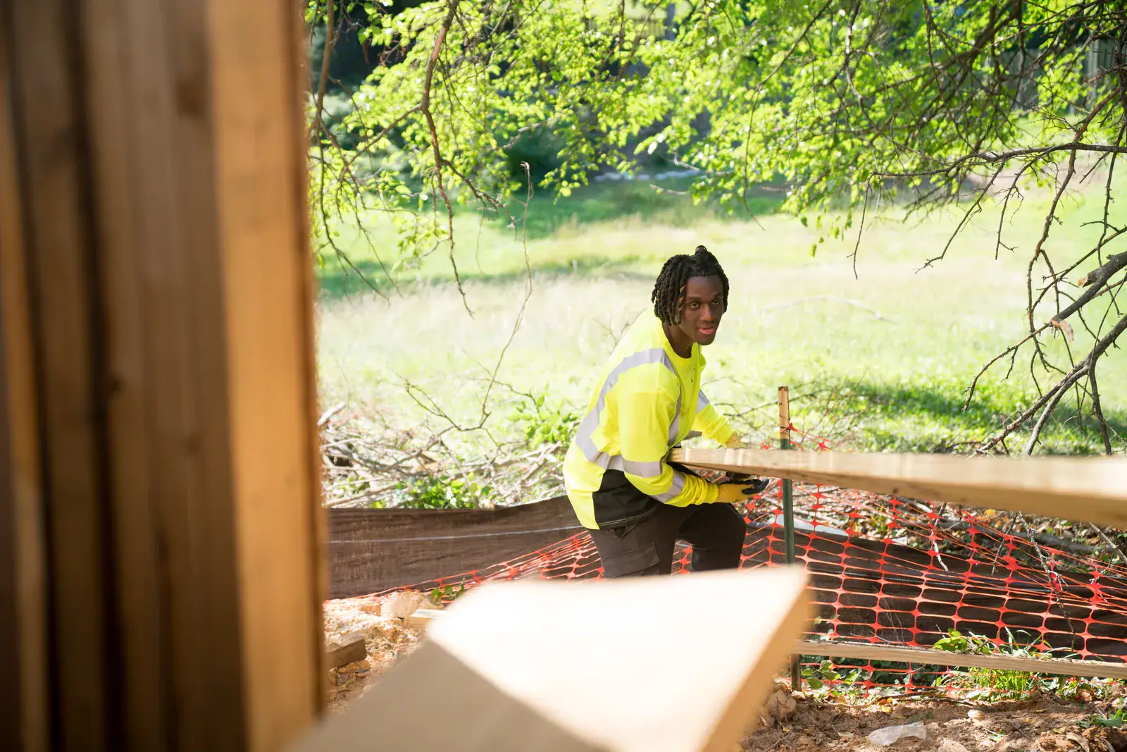 Site work in the rear yard on Myrtle Avenue NE
