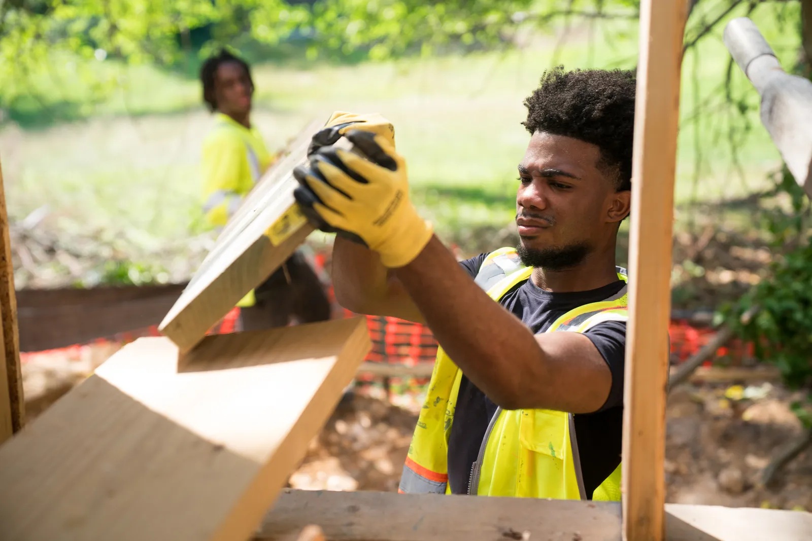 Lifting a framing member into place